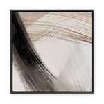 Soft Lines Crossing Dark Depths | Framed Canvas