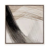 Soft Lines Crossing Dark Depths | Framed Canvas