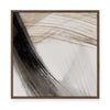 Soft Lines Crossing Dark Depths | Framed Canvas