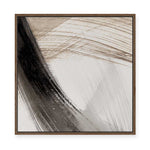 Soft Lines Crossing Dark Depths | Framed Canvas