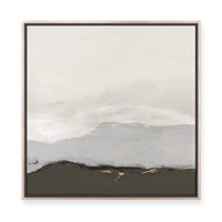Soft Mountains Under Pale Sky | Framed Canvas