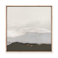 Soft Mountains Under Pale Sky | Framed Canvas