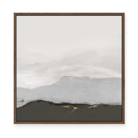 Soft Mountains Under Pale Sky | Framed Canvas