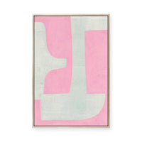 Soft Pink Abstract | Framed Canvas