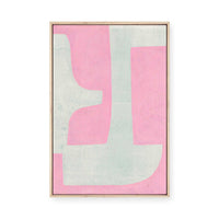 Soft Pink Abstract | Framed Canvas