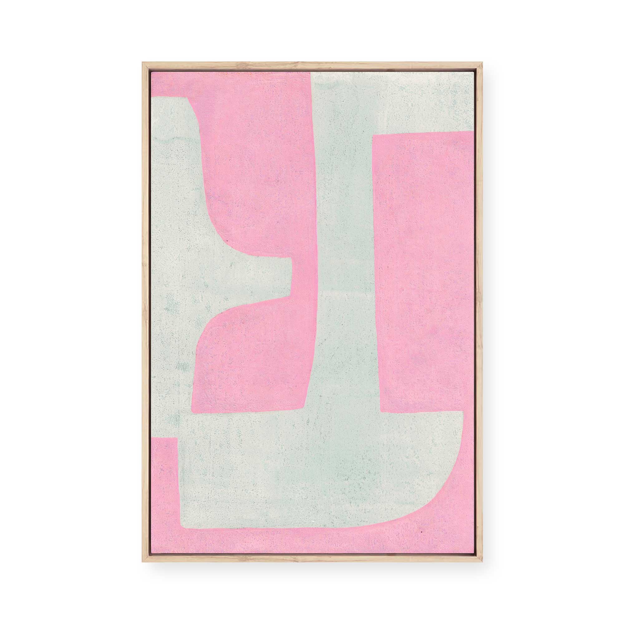 Soft Pink Abstract | Framed Canvas