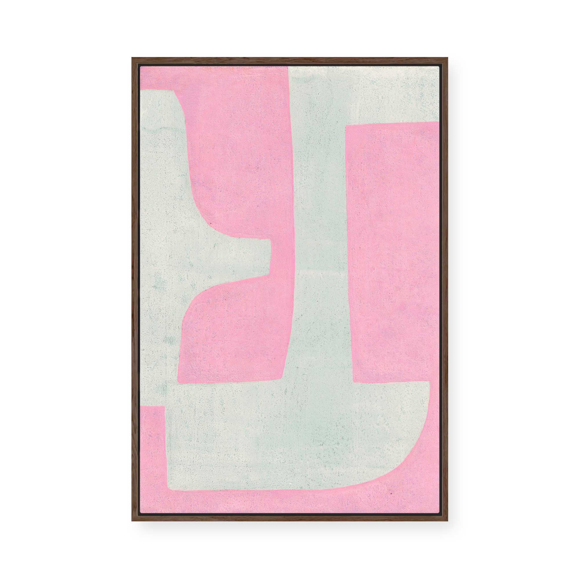 Soft Pink Abstract | Framed Canvas