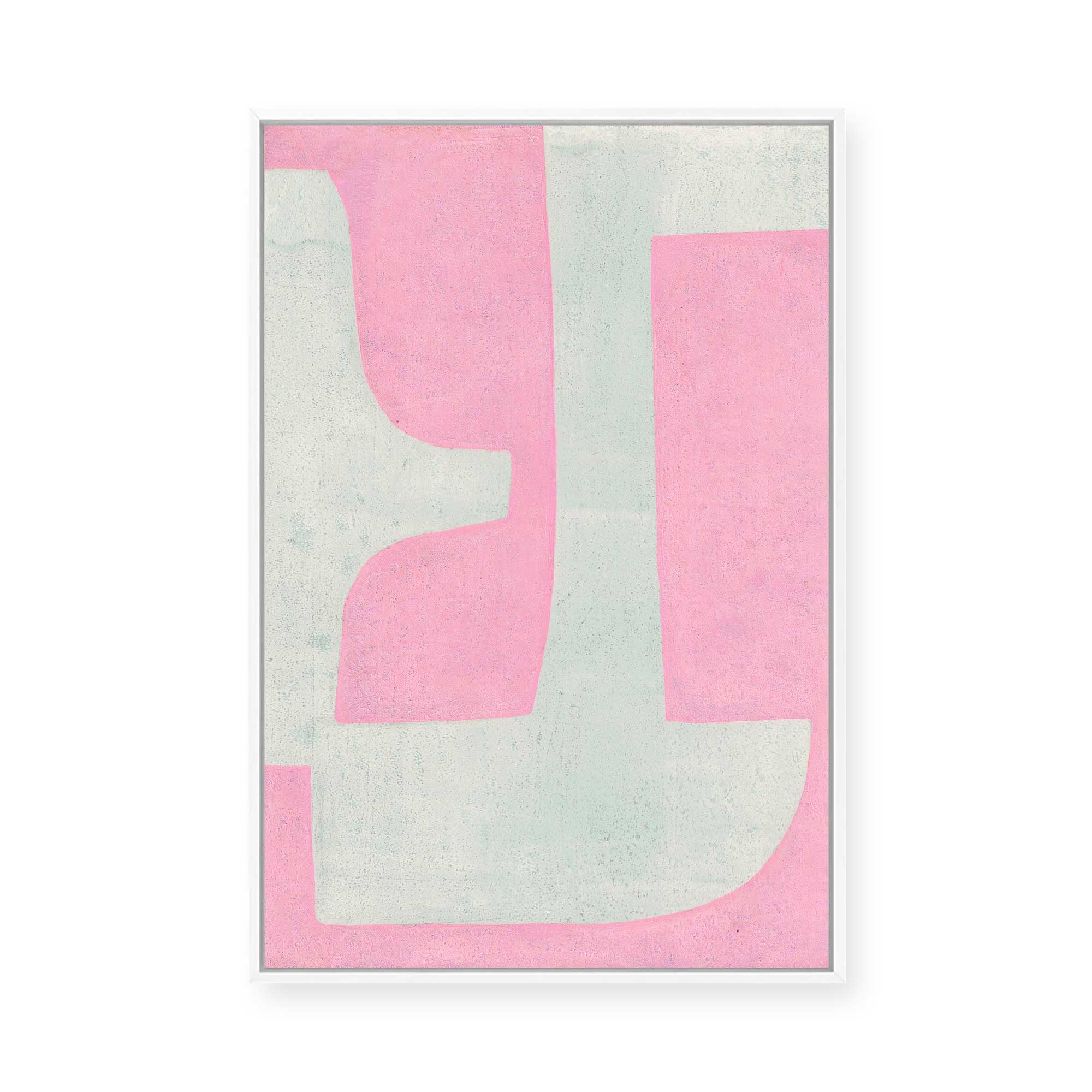 Soft Pink Abstract | Framed Canvas