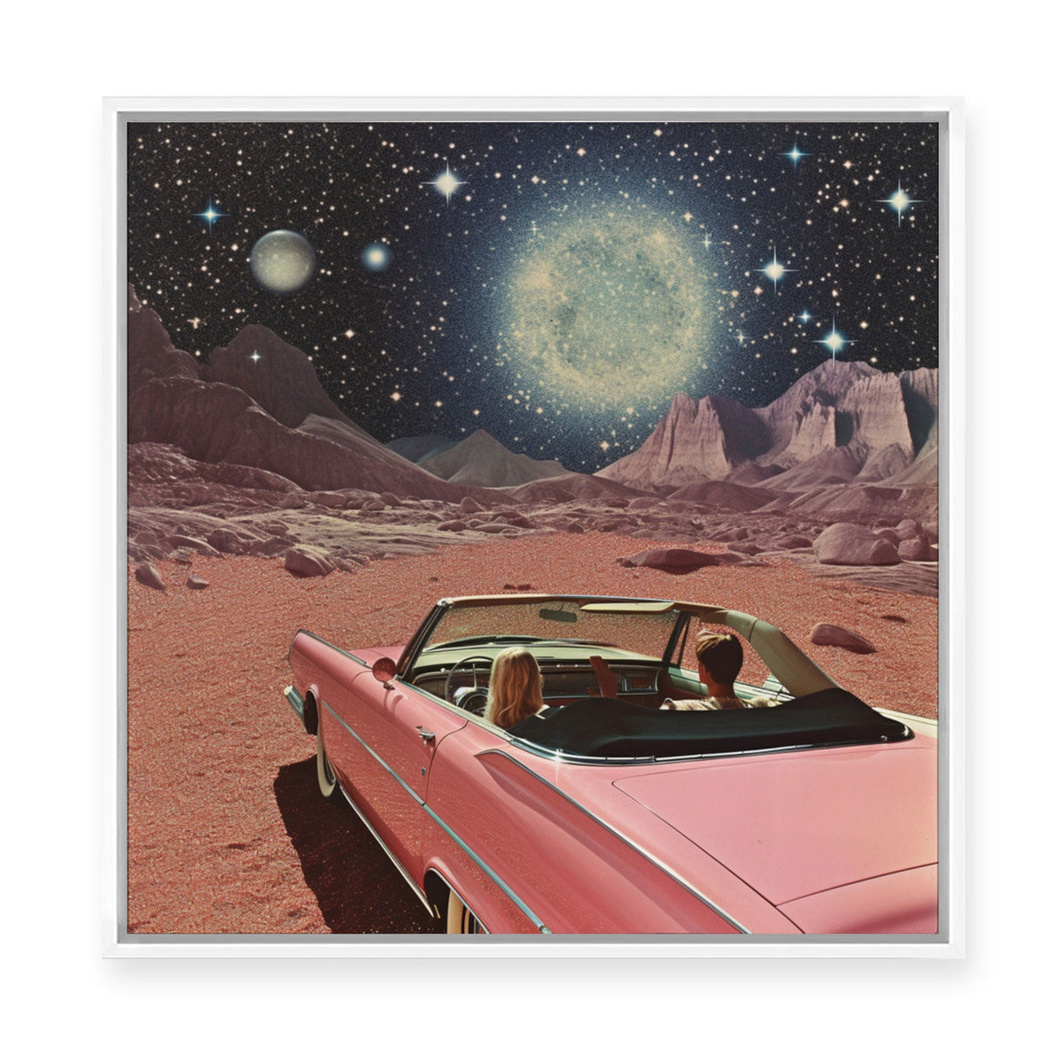 Night at the Drive-In | Framed Canvas