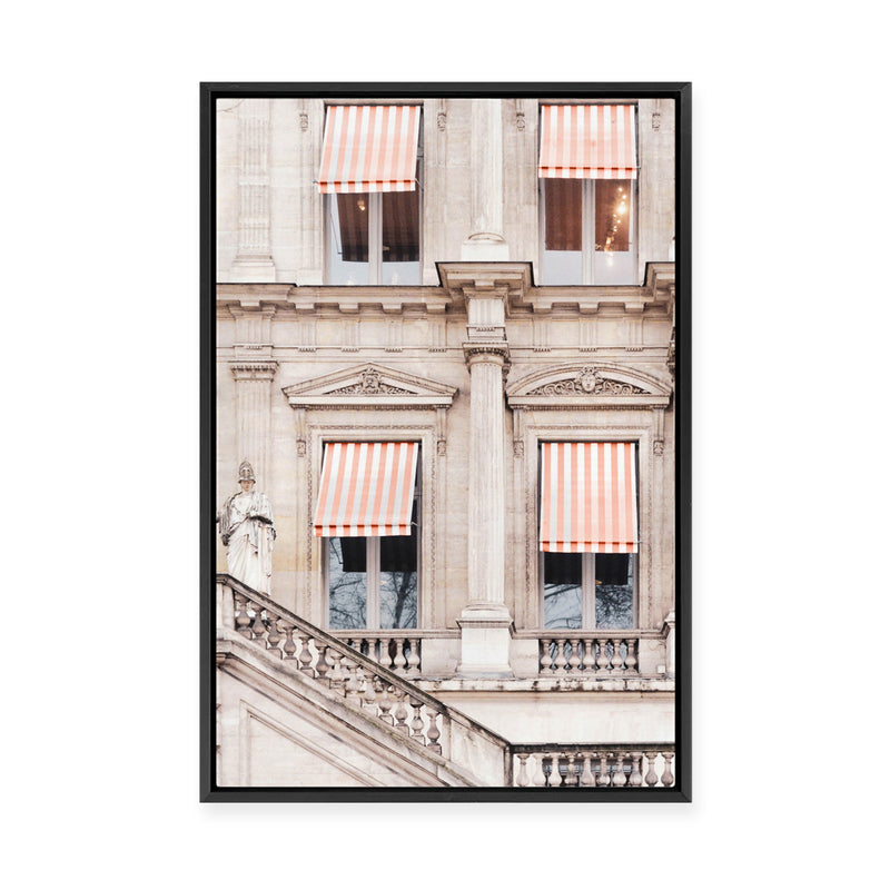 Striped Paris Awning | Framed Canvas