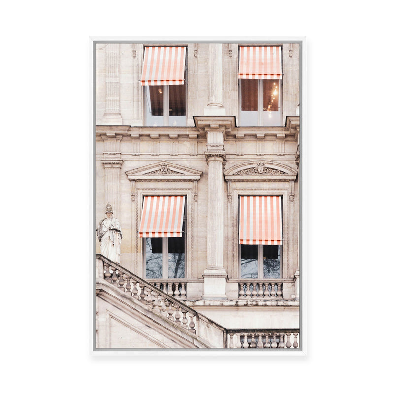 Striped Paris Awning | Framed Canvas