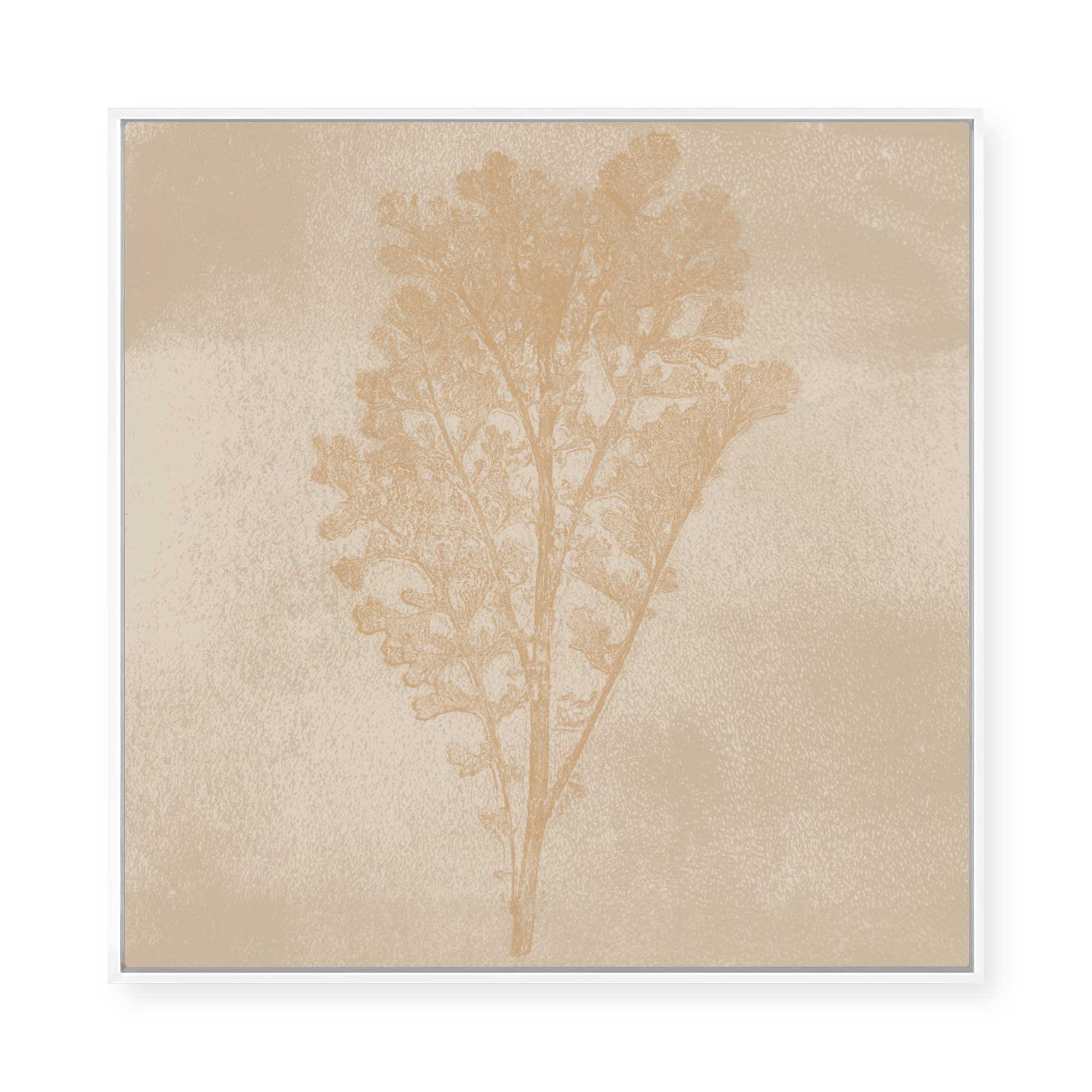 Subtle Botanical Impression | Framed Canvas