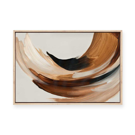 Sweeping Earth Tones in Motion | Framed Canvas