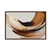 Sweeping Earth Tones in Motion | Framed Canvas