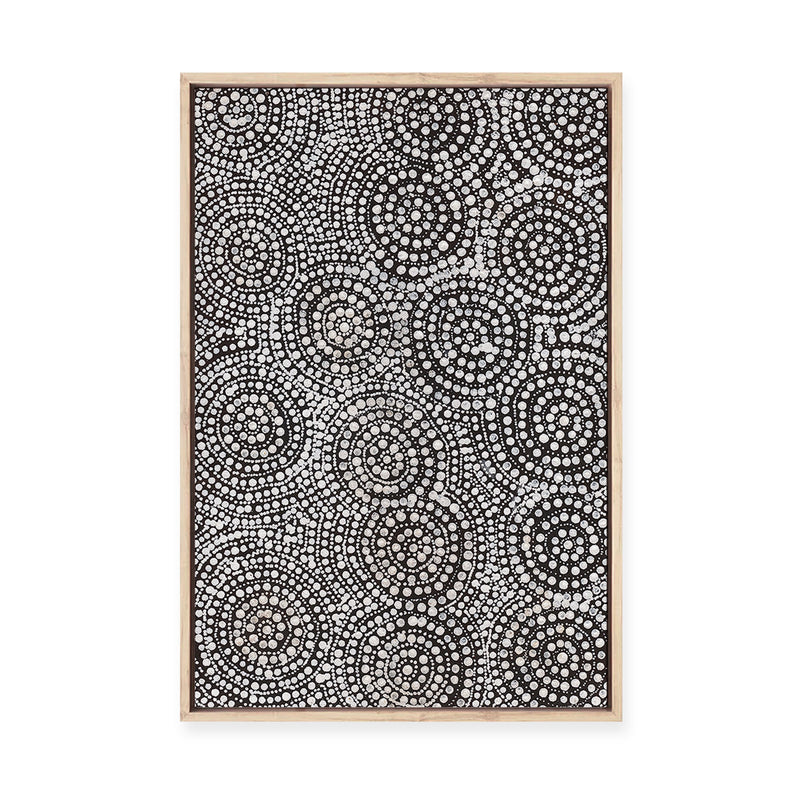 Watiya-Warnu Jukurrpa (Seed Dreaming) No.1 | Framed Canvas Print