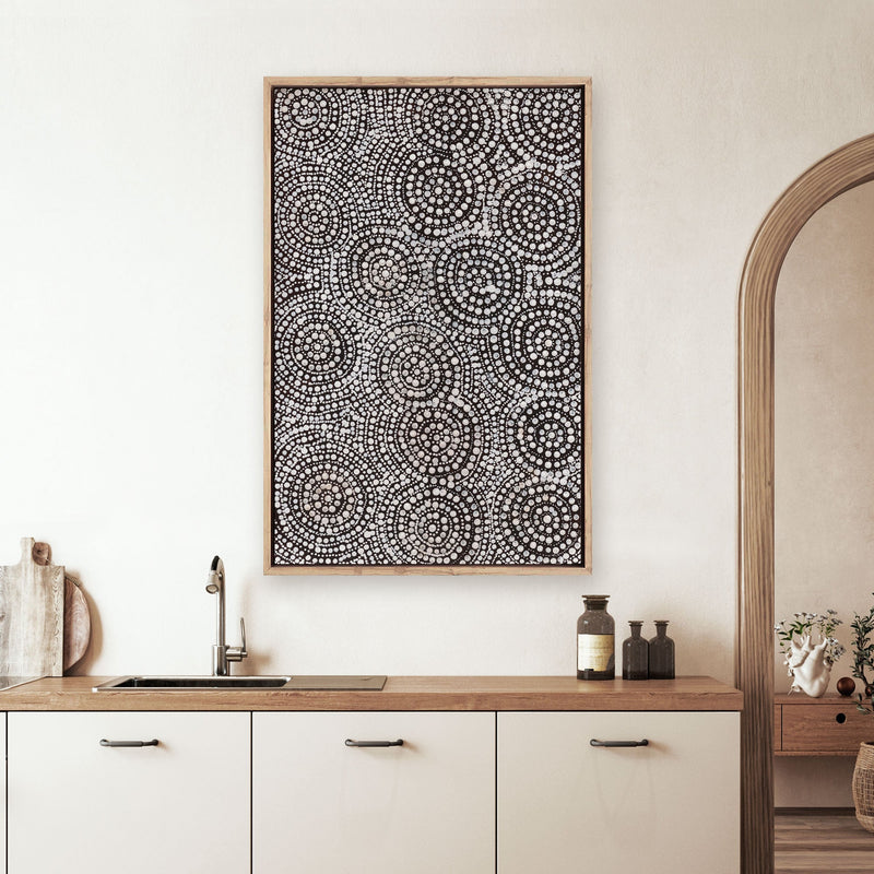 Watiya-Warnu Jukurrpa (Seed Dreaming) No.1 | Framed Canvas Print