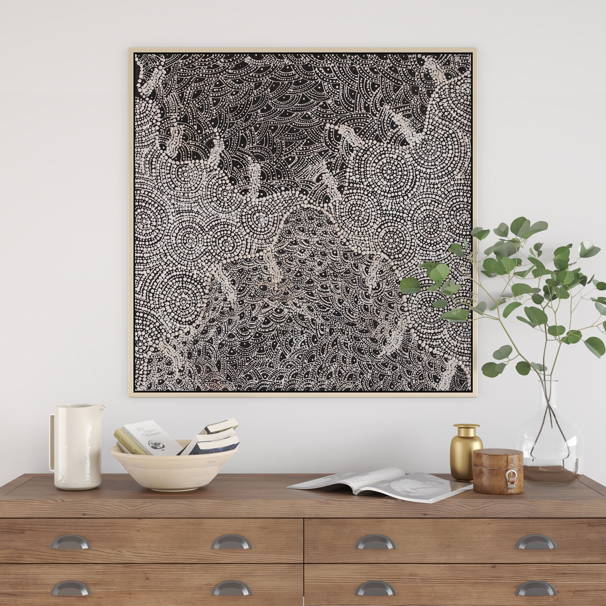 Watiya-Warnu Jukurrpa (Seed Dreaming) No.2 | Framed Canvas Print