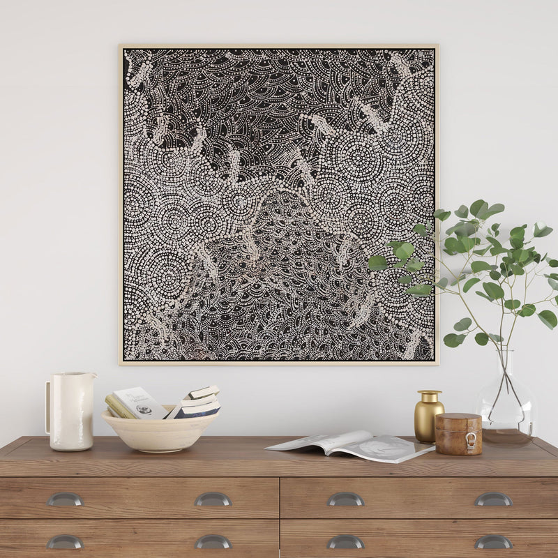 Watiya-Warnu Jukurrpa (Seed Dreaming) No.2 | Framed Canvas Print
