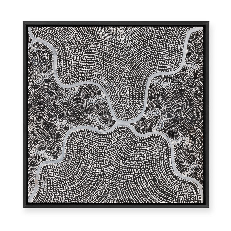Watiya-Warnu Jukurrpa (Seed Dreaming) No.3 | Framed Canvas Print