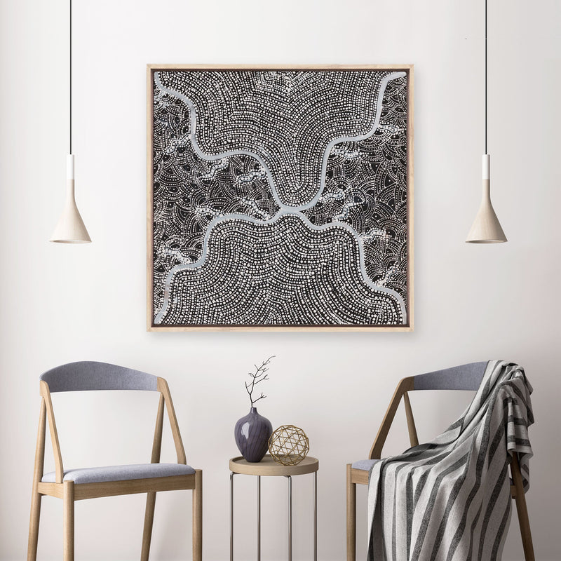 Watiya-Warnu Jukurrpa (Seed Dreaming) No.3 | Framed Canvas Print