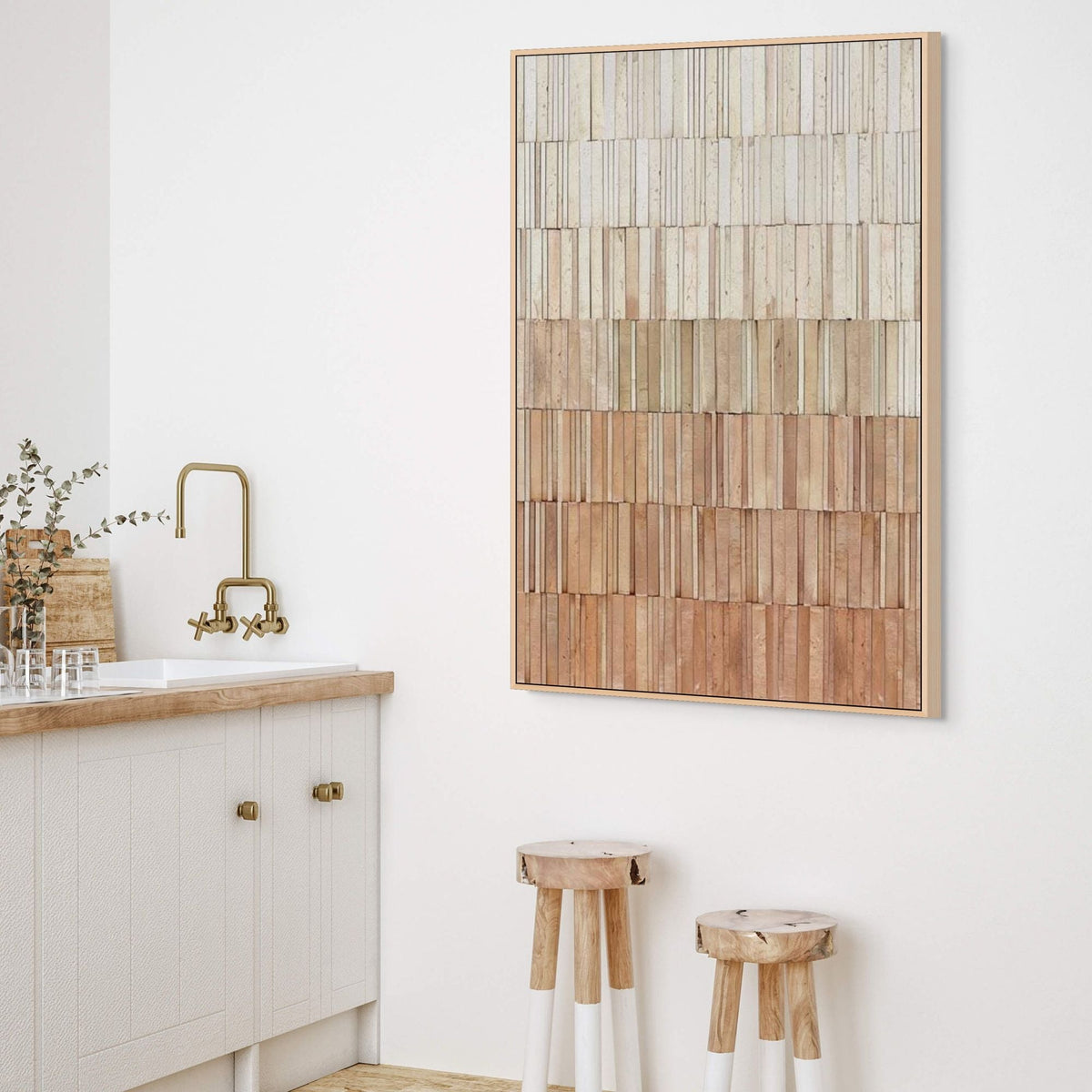 Terracotta Wall III | Framed Canvas