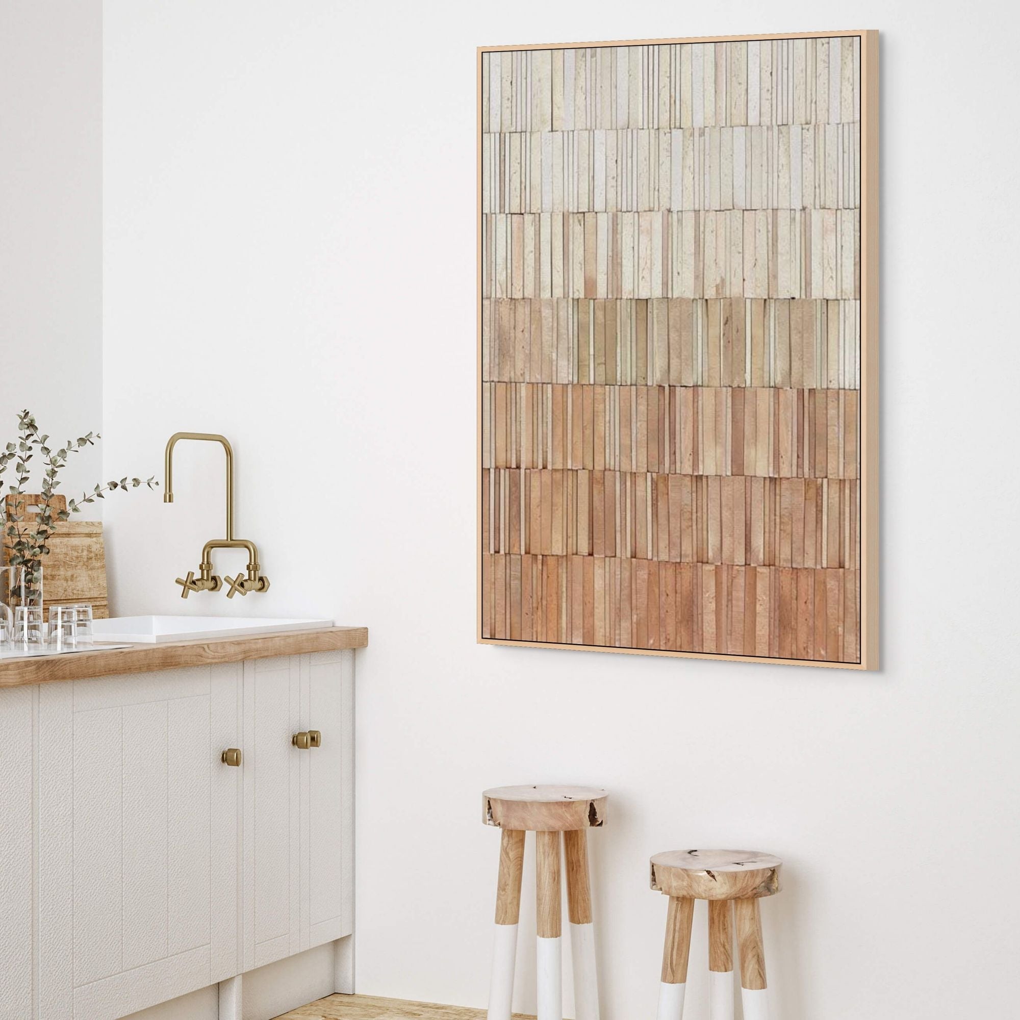 Terracotta Wall III | Framed Canvas