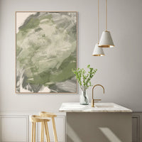 Textured Abstract Greens | Framed Canvas