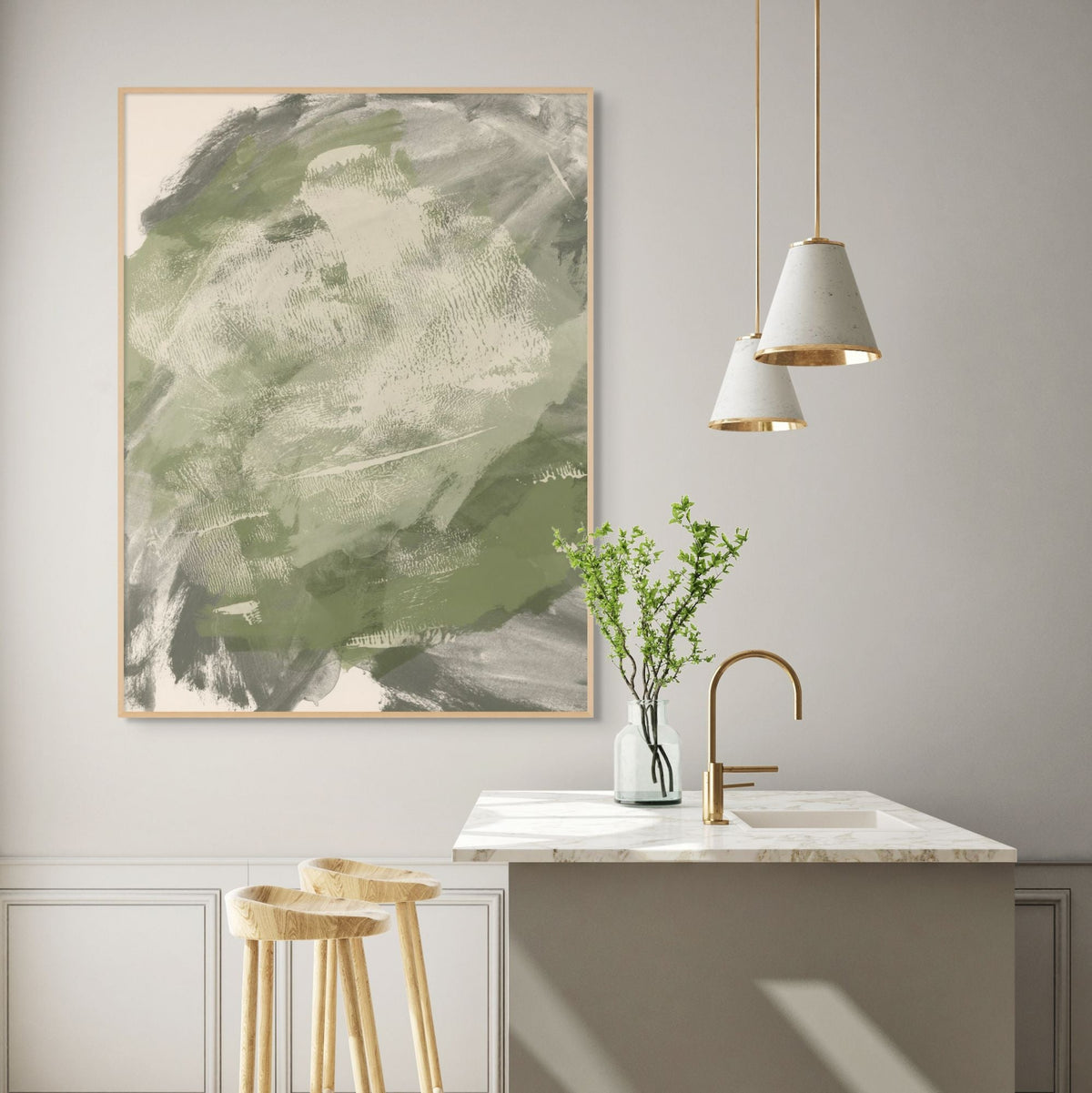 Textured Abstract Greens