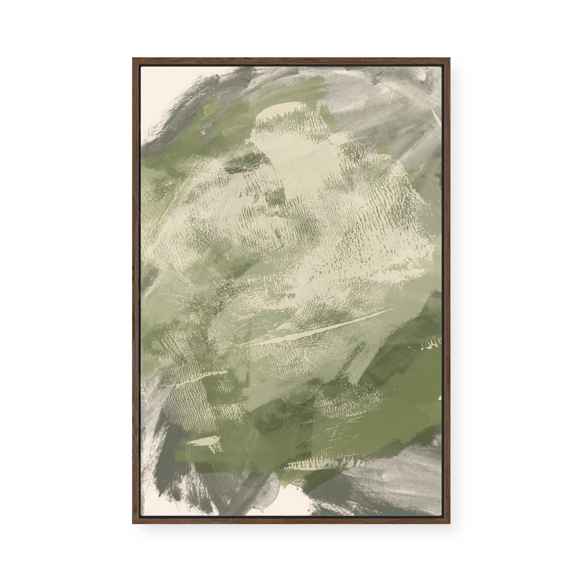 Textured Abstract Greens | Framed Canvas