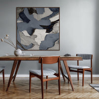 Textured Greys II | Framed Canvas