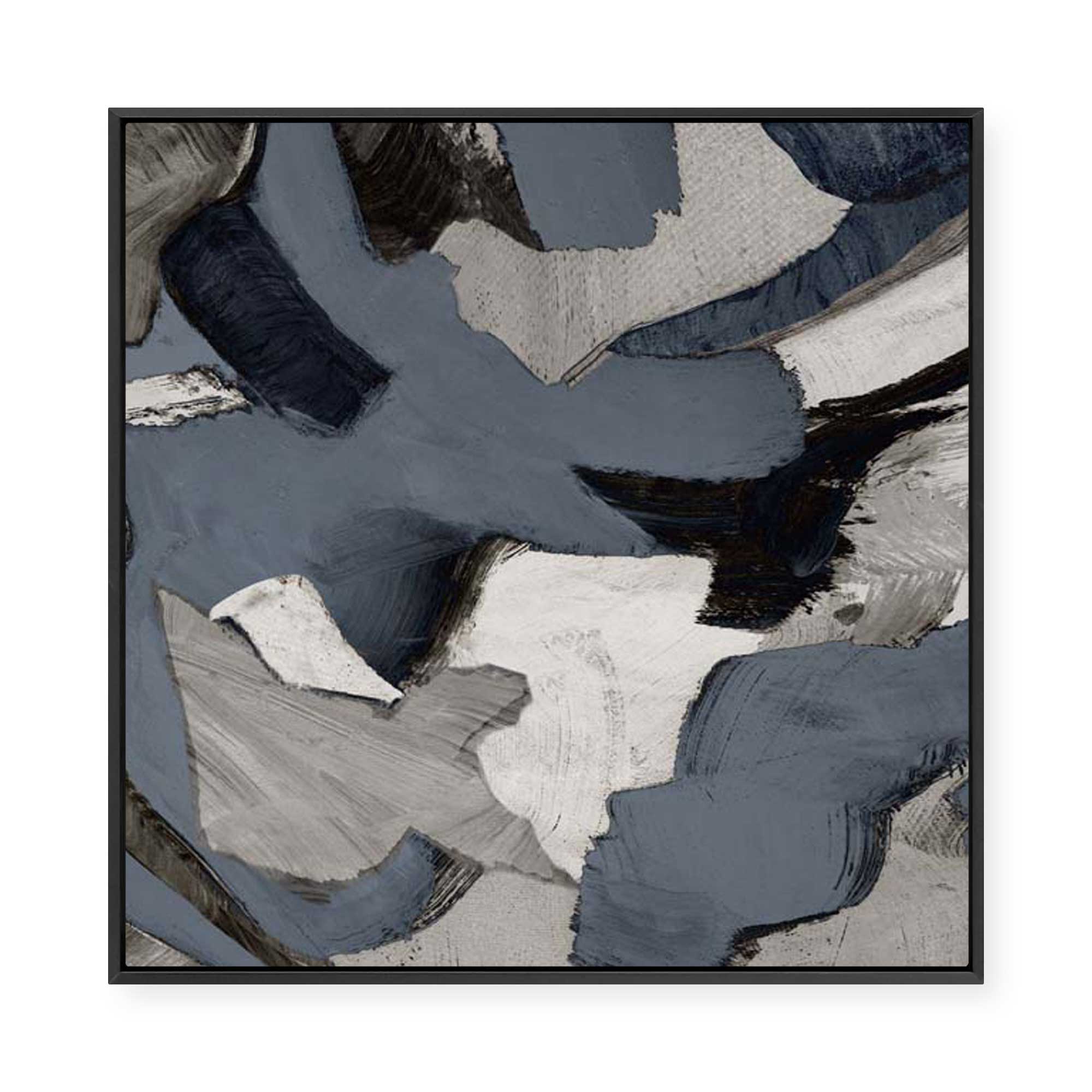 Textured Greys II | Framed Canvas