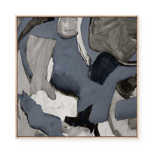 Textured Greys I | Framed Canvas
