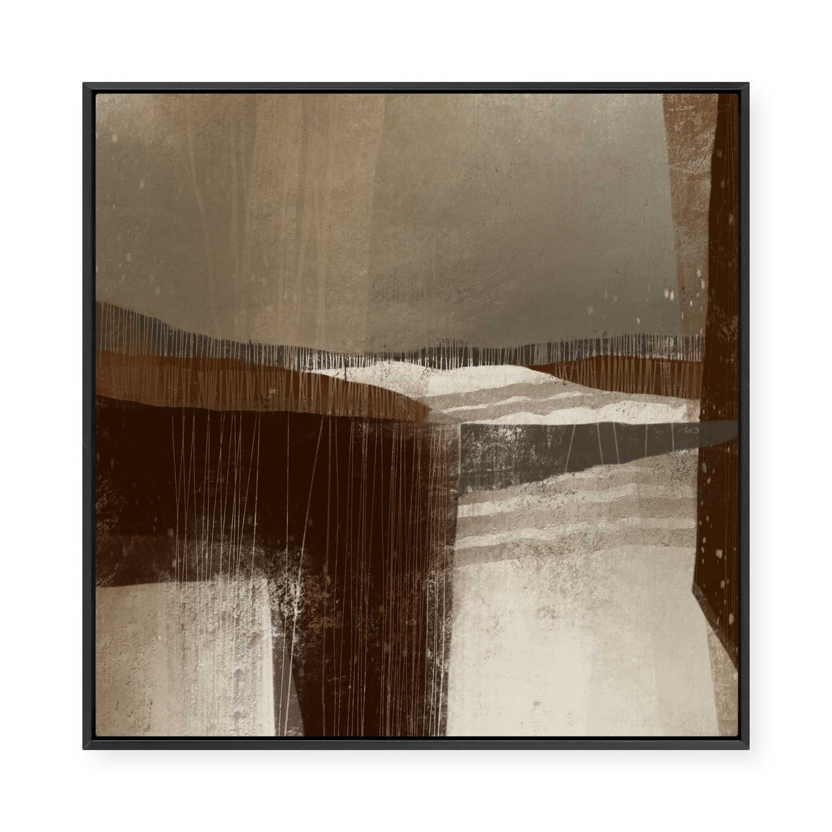The Flowing Earth | Square | Framed Canvas