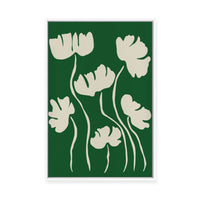 The Magical Green Floral | Framed Canvas
