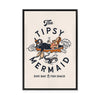 Tipsy Mermaid | Framed Canvas