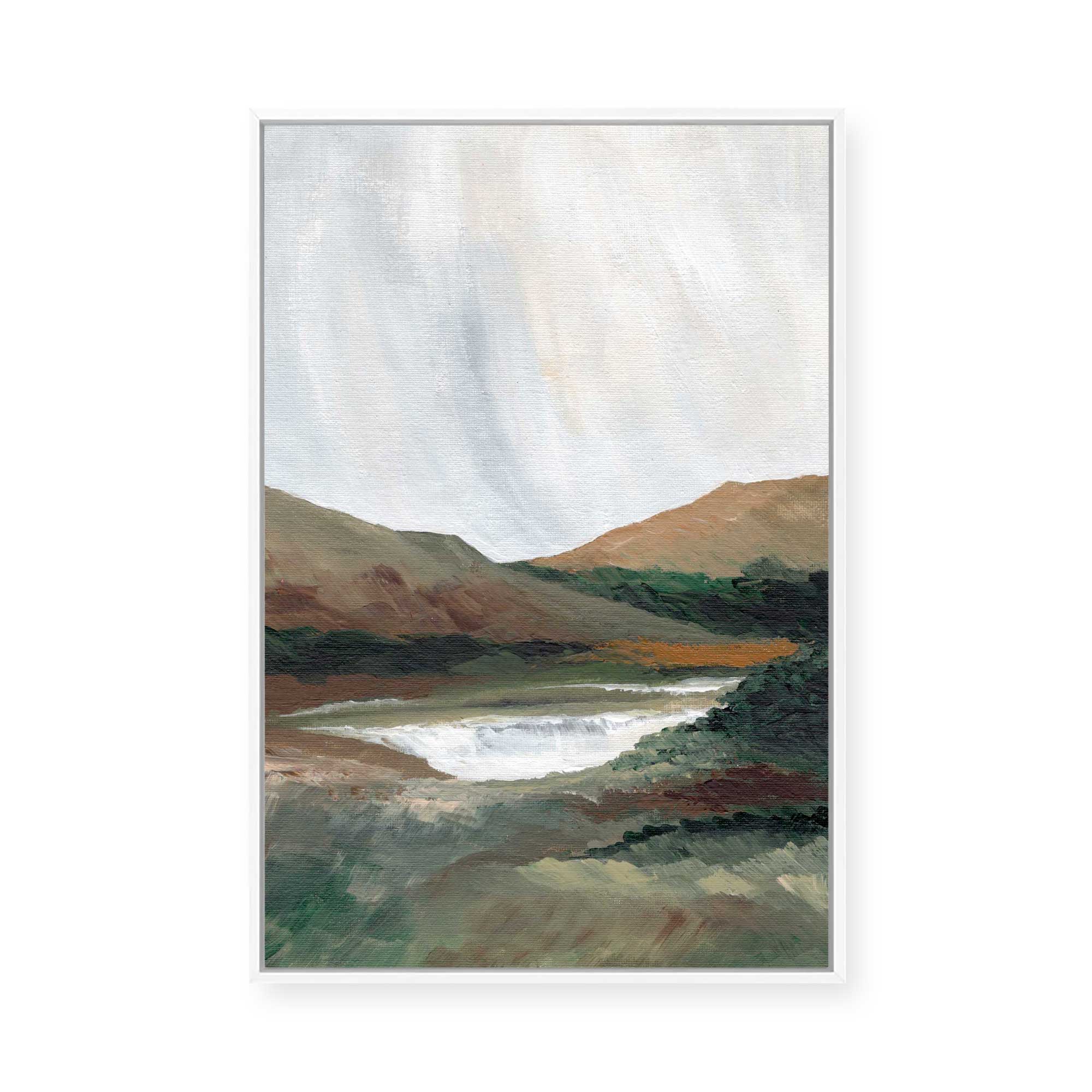 Two Mountains | Framed Canvas