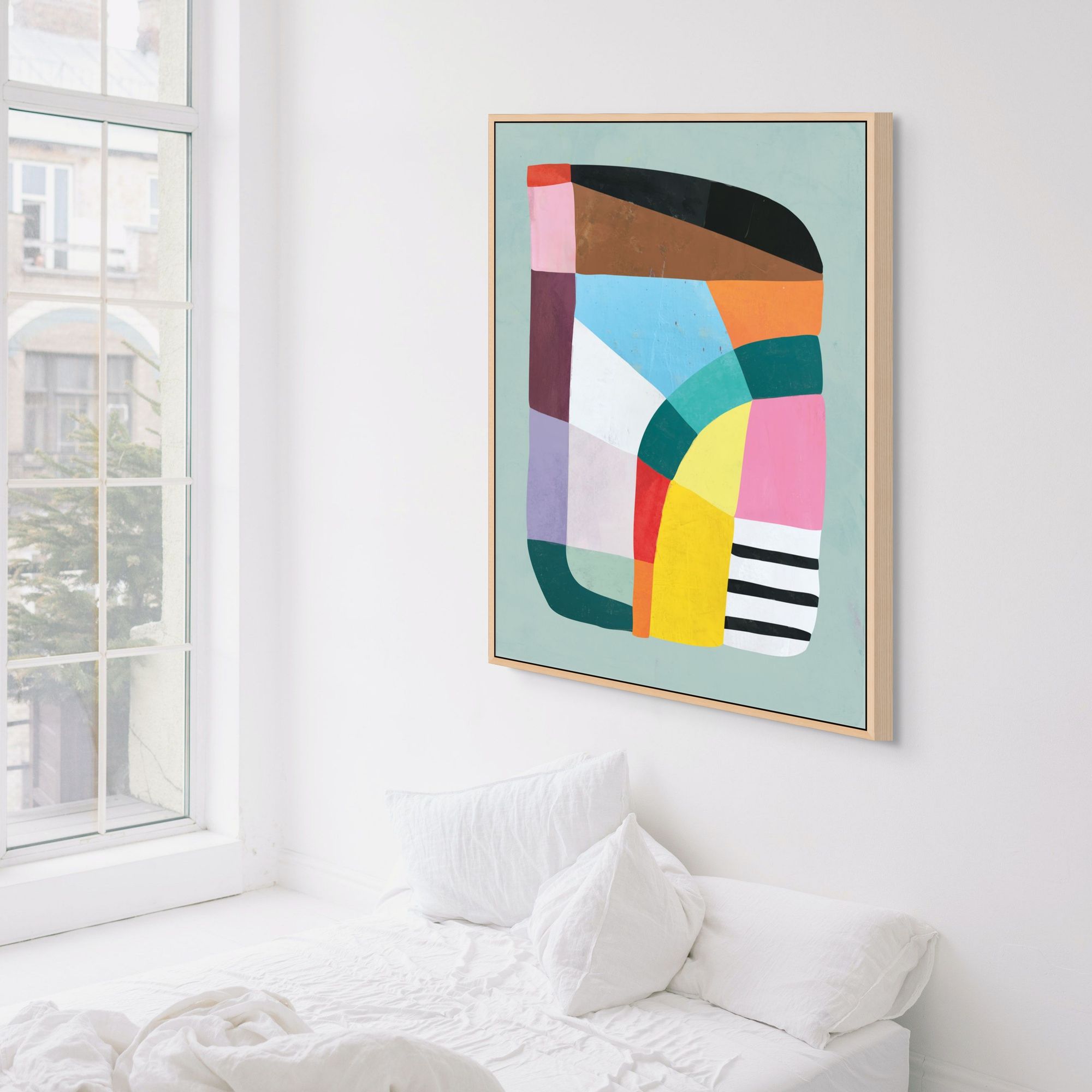 Vibrant Abstract Design | Framed Canvas