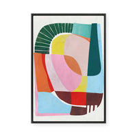 Vibrant Abstract Shapes II | Framed Canvas