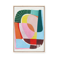 Vibrant Abstract Shapes II | Framed Canvas