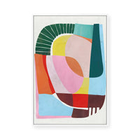 Vibrant Abstract Shapes II | Framed Canvas