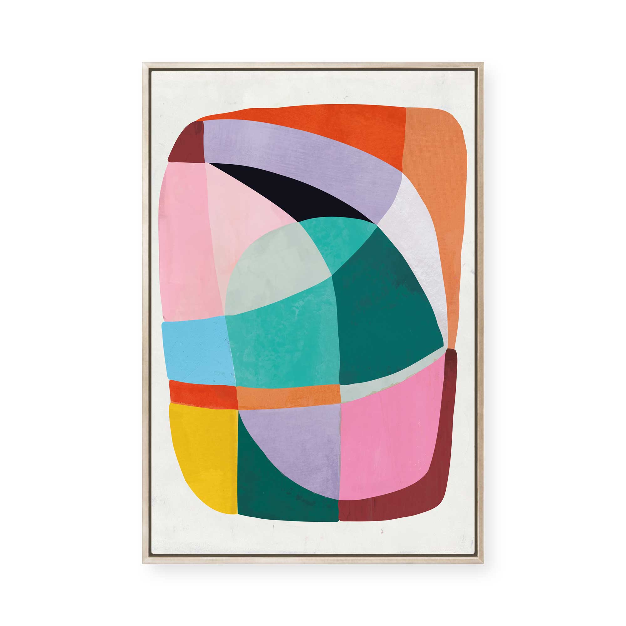 Vibrant Abstract Shapes I | Framed Canvas