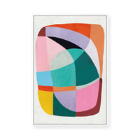 Vibrant Abstract Shapes I | Framed Canvas