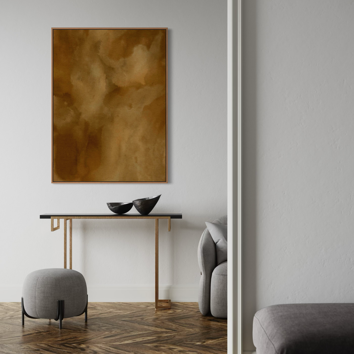 Vintage Sepia Ink | Framed Canvas