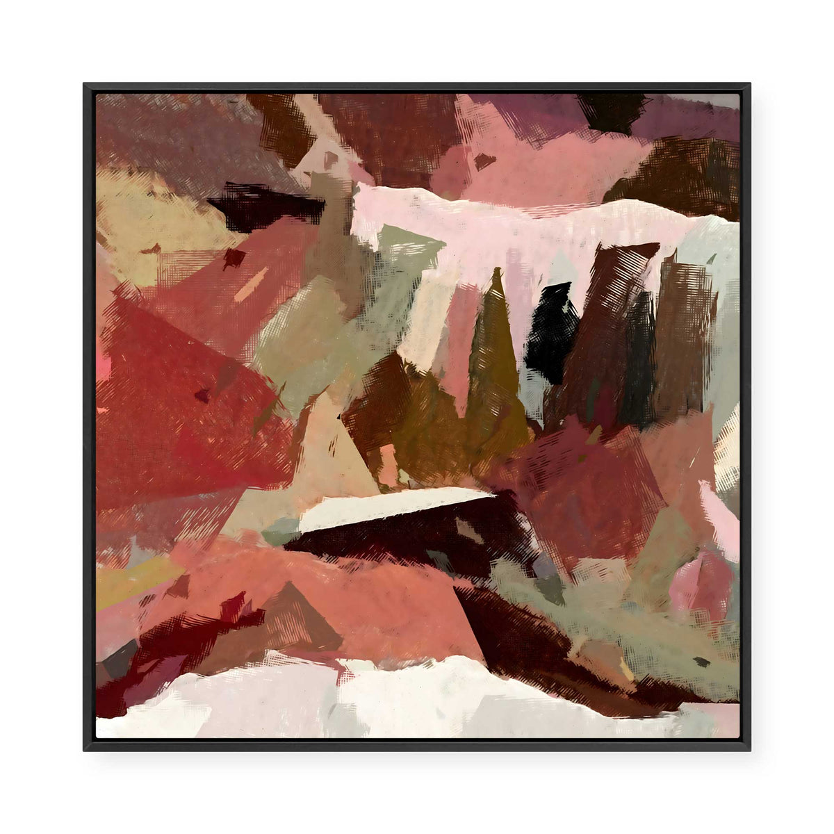 Vivid Layers | Framed Canvas