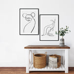 Koala & Kangaroo (PAIR) for WIRES | Fine Art Print | Peytil