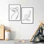 Koala & Kangaroo (PAIR) for WIRES | Fine Art Print | Peytil