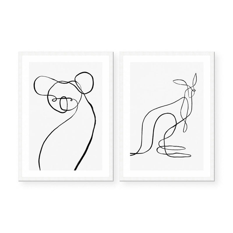 Koala & Kangaroo (PAIR) for WIRES | Fine Art Print | Peytil