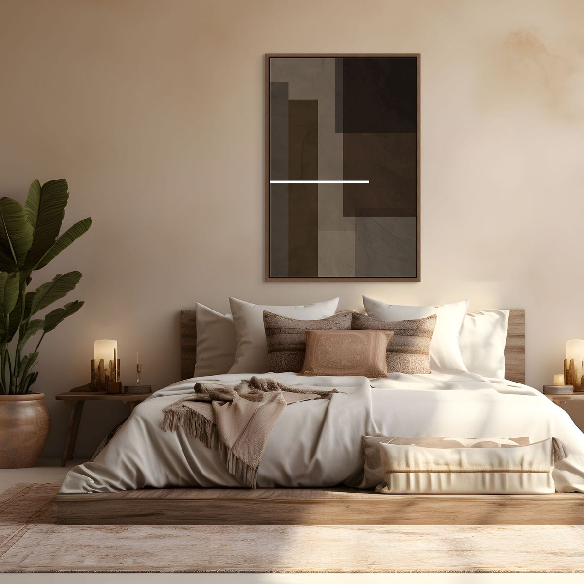 Horizontal Line | Framed Canvas