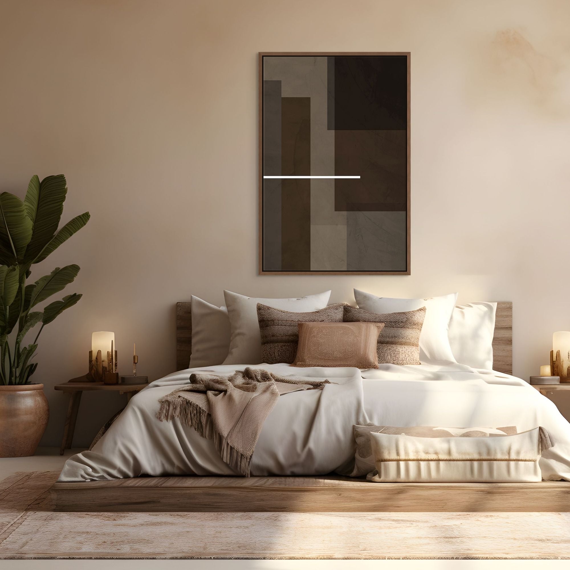 Horizontal Line | Framed Canvas