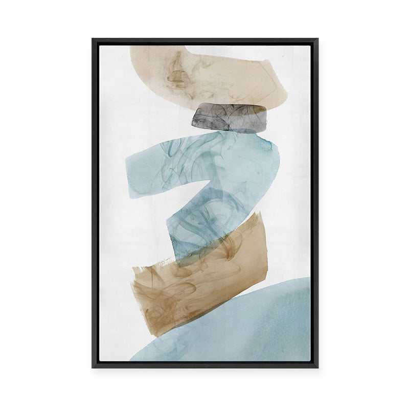 Aqua Tilt II | Framed Canvas